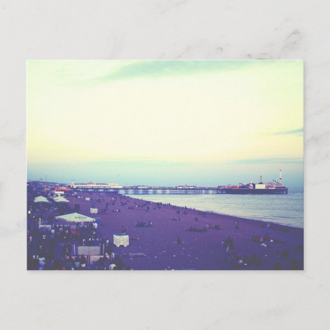 Brighton strand och pier, Förenade kungariket Vykort (Framsida)