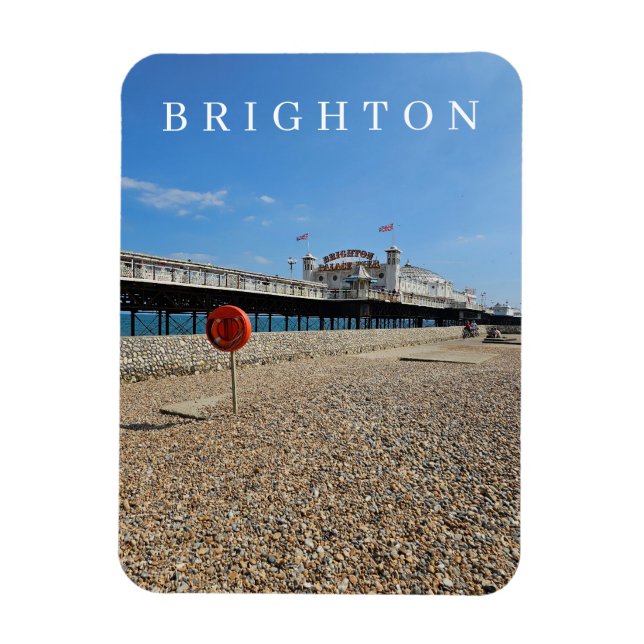 Brighton strand- och piervykylmagnet magnet (Vertikal)