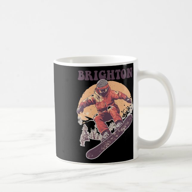 Brighton Utah Retro Snowboard Kaffemugg (Höger)