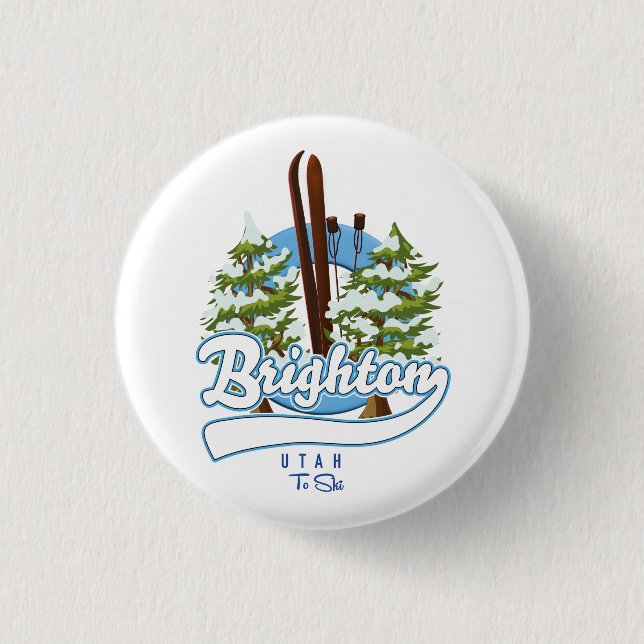 Brighton Utah skidlogo Knapp (Framsida)