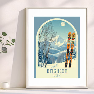 Brighton Utah skidortssemester Affisch