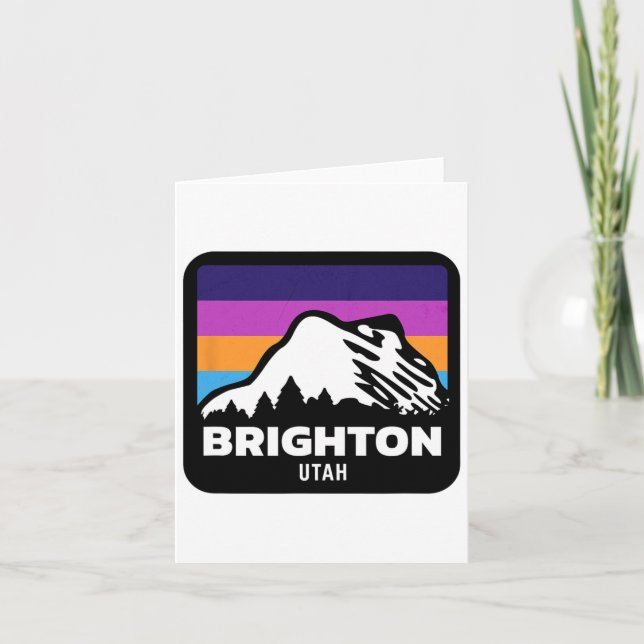 Brighton Utah Skiing Snowboarding Family Ski Resa Kort (Framsida)