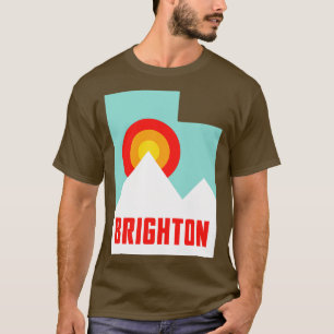Brighton Utah State Retro Mountains T Shirt