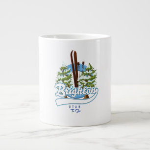 Brighton Utah to ski logotyp Jumbo Mugg