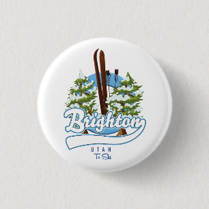 Brighton Utah to ski logotyp Knapp