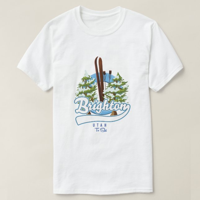 Brighton Utah to ski logotyp T Shirt (Design framsida)