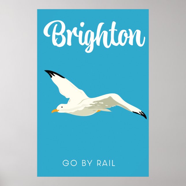 Brighton vintage resor art poster (Framsidan)