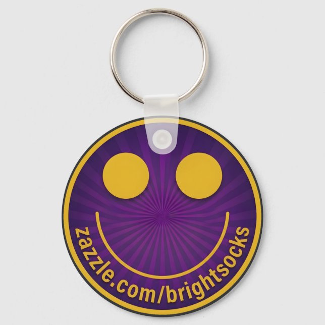 Brightsocks Purpleface Logotyp Nyckelring (Framsida)