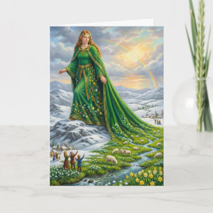 Brigids mantel (att bringa våren) kort