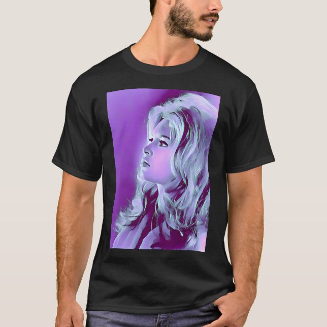 Brigitte Bardot konstporträtt T Shirt (Framsida)