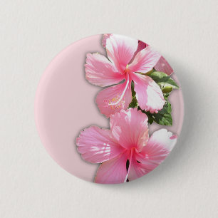 Briljande Rosa Hawaiianska Hibiscus-blommor Knapp