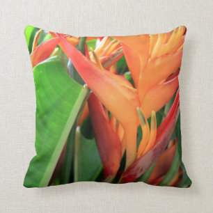 Briljande tropisk Heliconia-Blommigt Kudde
