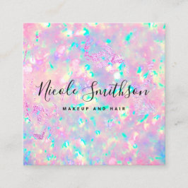 briljant affärskort för opal rosa fyrkantigt visitkort