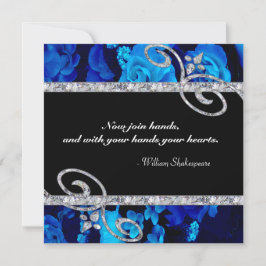 Briljant den blåttro & diamanten virvlar runt inbjudningar