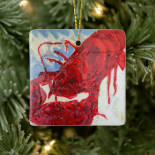 Briljant Maine Lobster Julgransprydnad Keramik