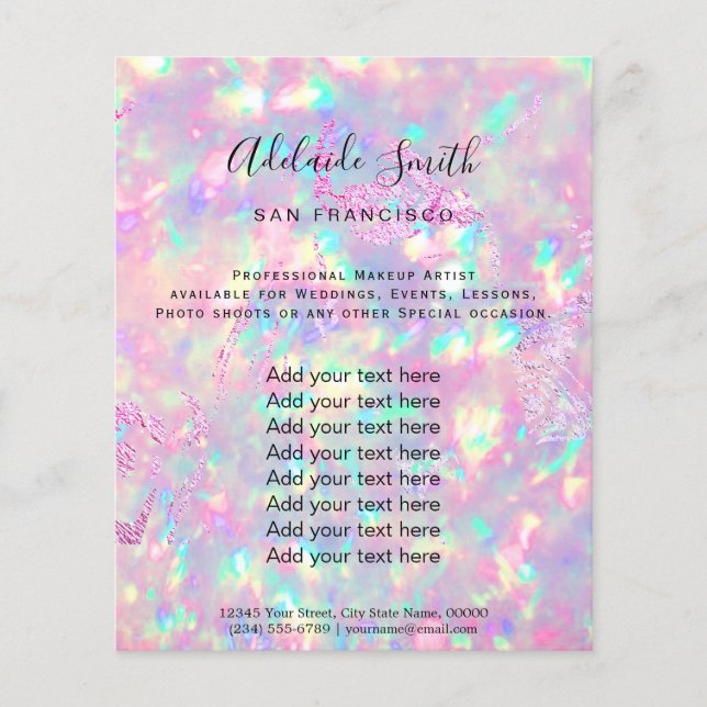 briljant opal fotodesignflygare flygblad (Framsidan)