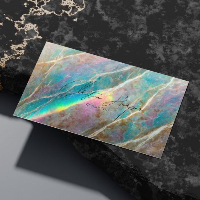 Briljant Opal Stenen Modern Visitkort (Skapare uppladdad)