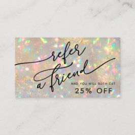 briljant referenskort för opal struktur visitkort