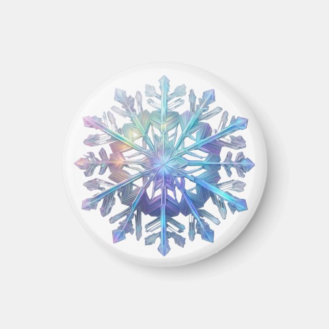 Briljant Snöflinga Magnet (Framsidan)