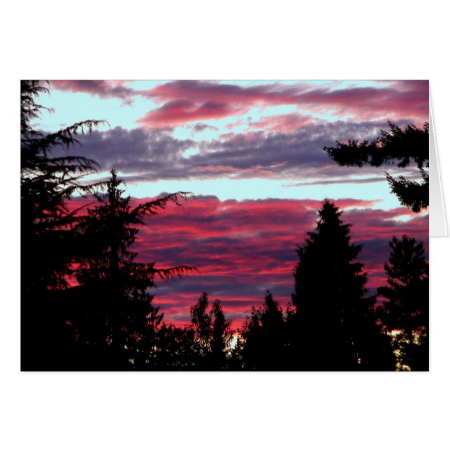 Briljant solnedgång OBS kort (Framsidan Horizontal)