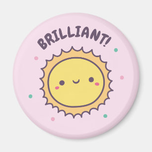 Briljant Söt Sol Barn Motiverande Magnet