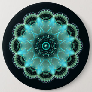 Briljant stjärnfraktal mandala knapp