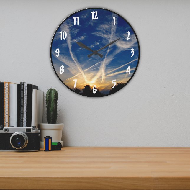 Briljantfärgad flodgård kvällar Himlar Stor Klocka (Skapare uppladdad)