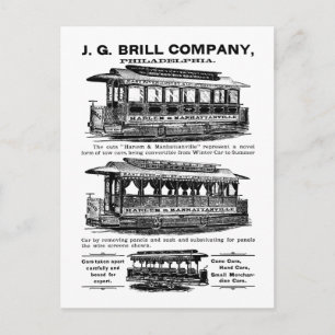 Brill Company Streetcar och Trolleys Vykort
