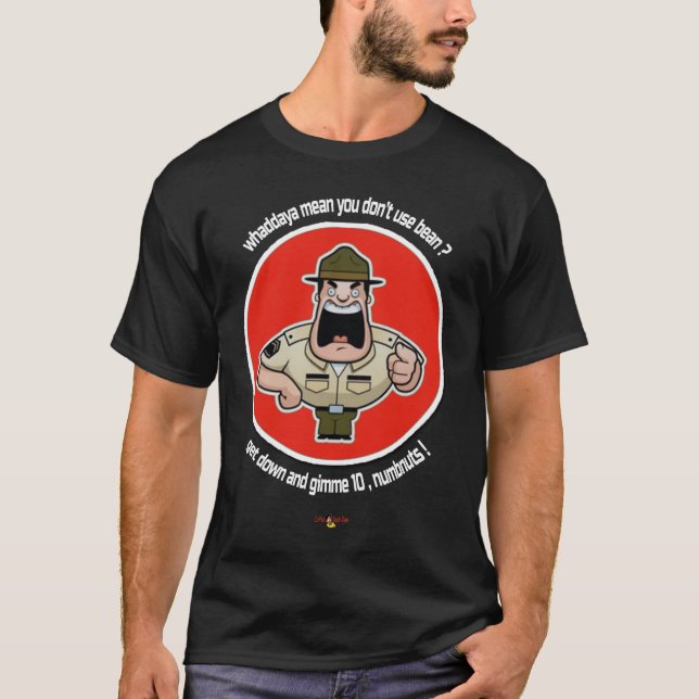 Brill sergeant Coffee Älskare T-Shirt (Framsida)