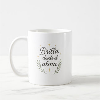 ✨ Brilla desde el alma – Caligrafía Botánica Kaffemugg