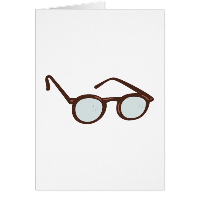 Brille eyeglasses glasses hälsningskort (Framsidan)