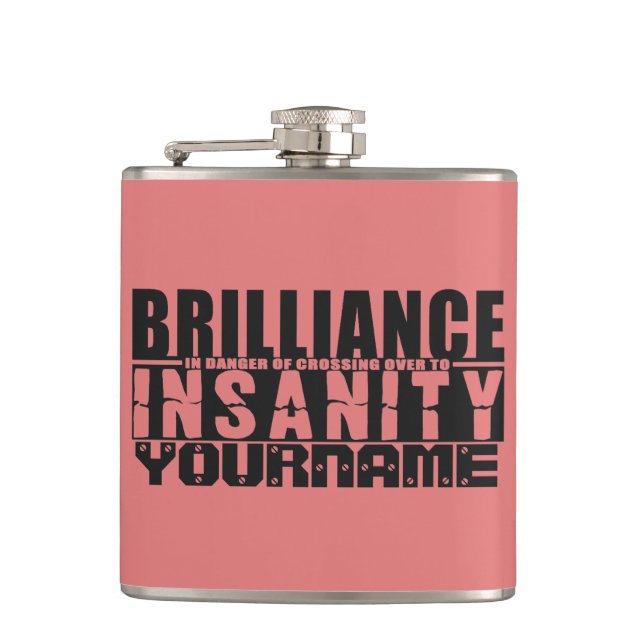 BRILLIANCE VS INSANITY anpassningsbar-kolv Fickplunta (Framsidan)