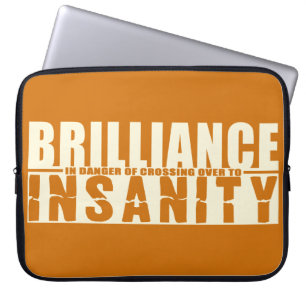 BRILLIANCE VS INSANITY anpassningsbar laptop sleev Fodral