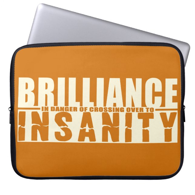 BRILLIANCE VS INSANITY anpassningsbar laptop sleev Fodral (Framsidan)