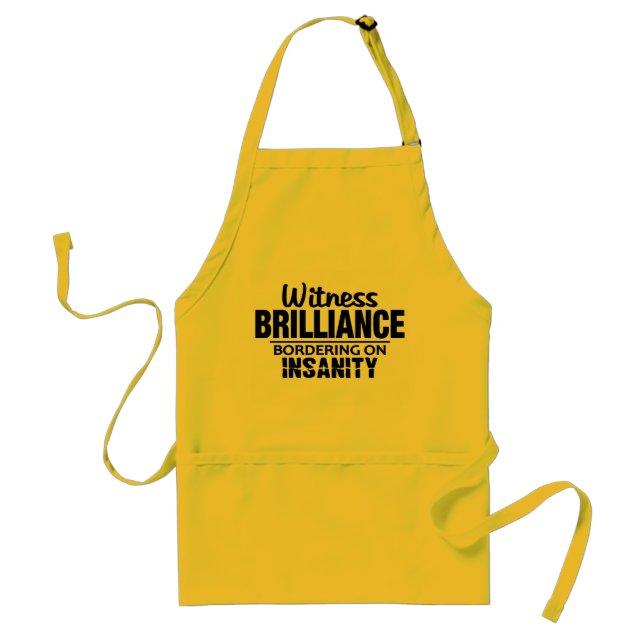 BRILLIANCE VS INSANITY apron - välj stil, färg Förkläde (Framsidan)