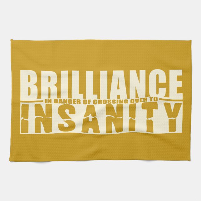 BRILLIANCE VS INSANITY-handduk för anpassningsbar Kökshandduk (Horisontell)