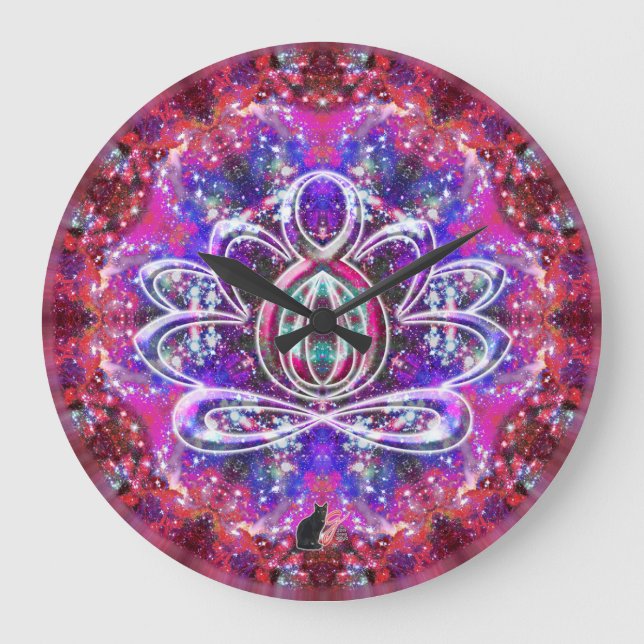 Brilliance Zen Lotus Clock Stor Klocka (Framsida)