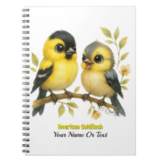 Brilliant American Goldfinch Anteckningsbok