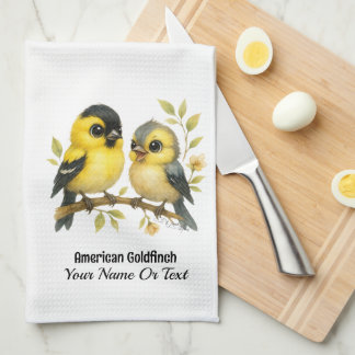Brilliant American Goldfinch Kökshandduk