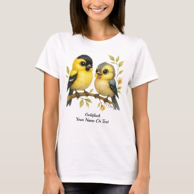 Brilliant American Goldfinch T Shirt (Framsida)