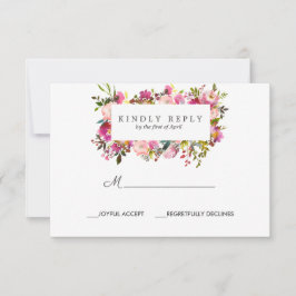 Brilliant Bloom Ram Bröllop Response OSA Kort