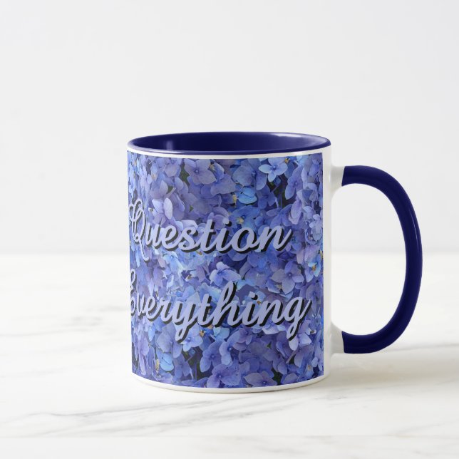 Brilliant Blue Hydrangea Inspirational Mugg (Höger)