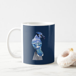 Brilliant Blue Jay Kaffemugg