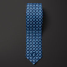 Brilliant Blue Mandala Monogram