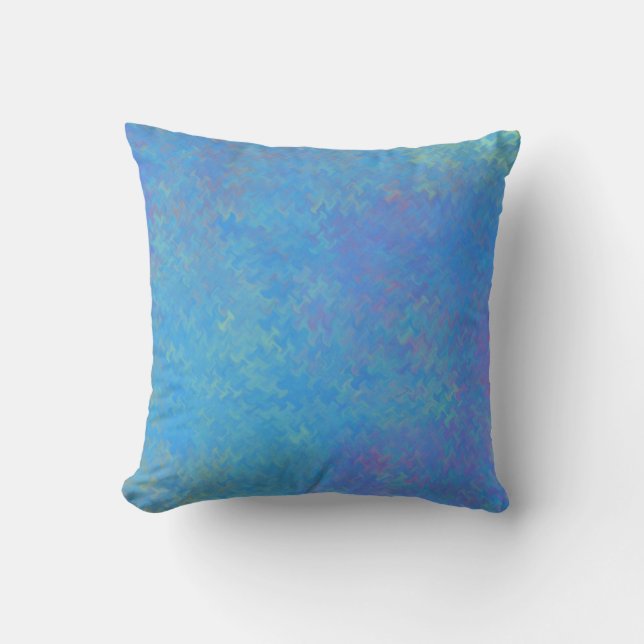 Brilliant Blue Marcular Artsy Kudde (Framsida)