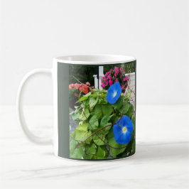 Brilliant Blue Morning Glories Kaffemugg