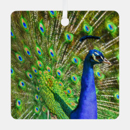 Brilliant Blue Peacock Metall Ornament