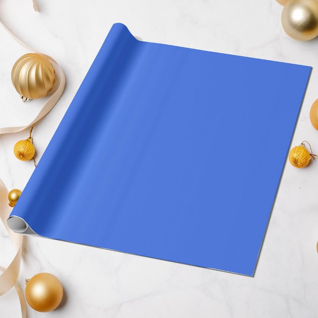 Brilliant Blue Solid Färg #376eea-Tillfällen Presentpapper (Skapare uppladdad)