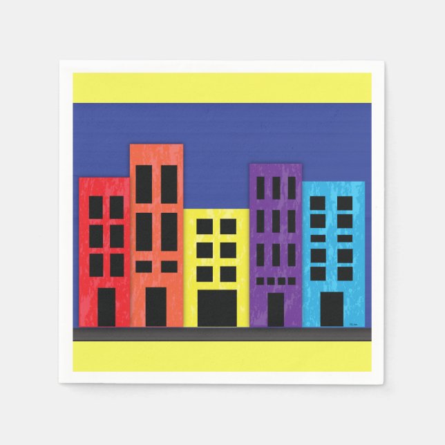 Brilliant Byggnad Napkins Pappersservett (Framsidan)