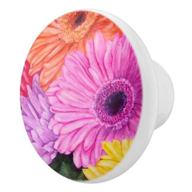 BRILLIANT GERBER FLOWERS CERAMIC KNOB KNOPP (Höger)